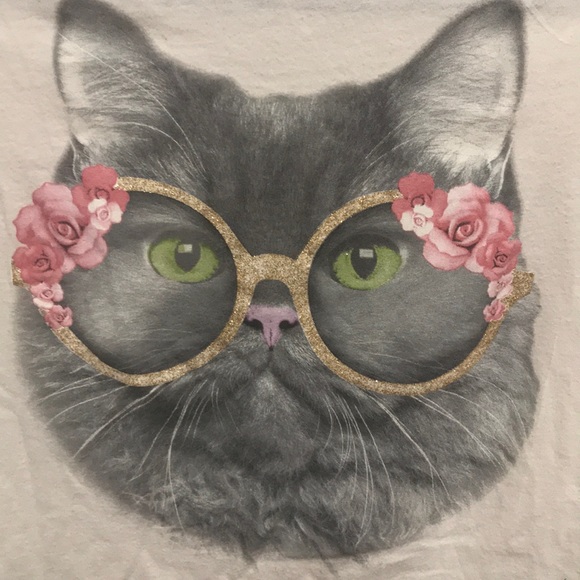 aeropostale kids cat shirt with glasses - Picture 3 of 3